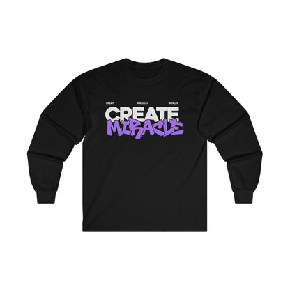 CREATE MIRACLES Long Sleeve Tee - BENJAMINS S / Black