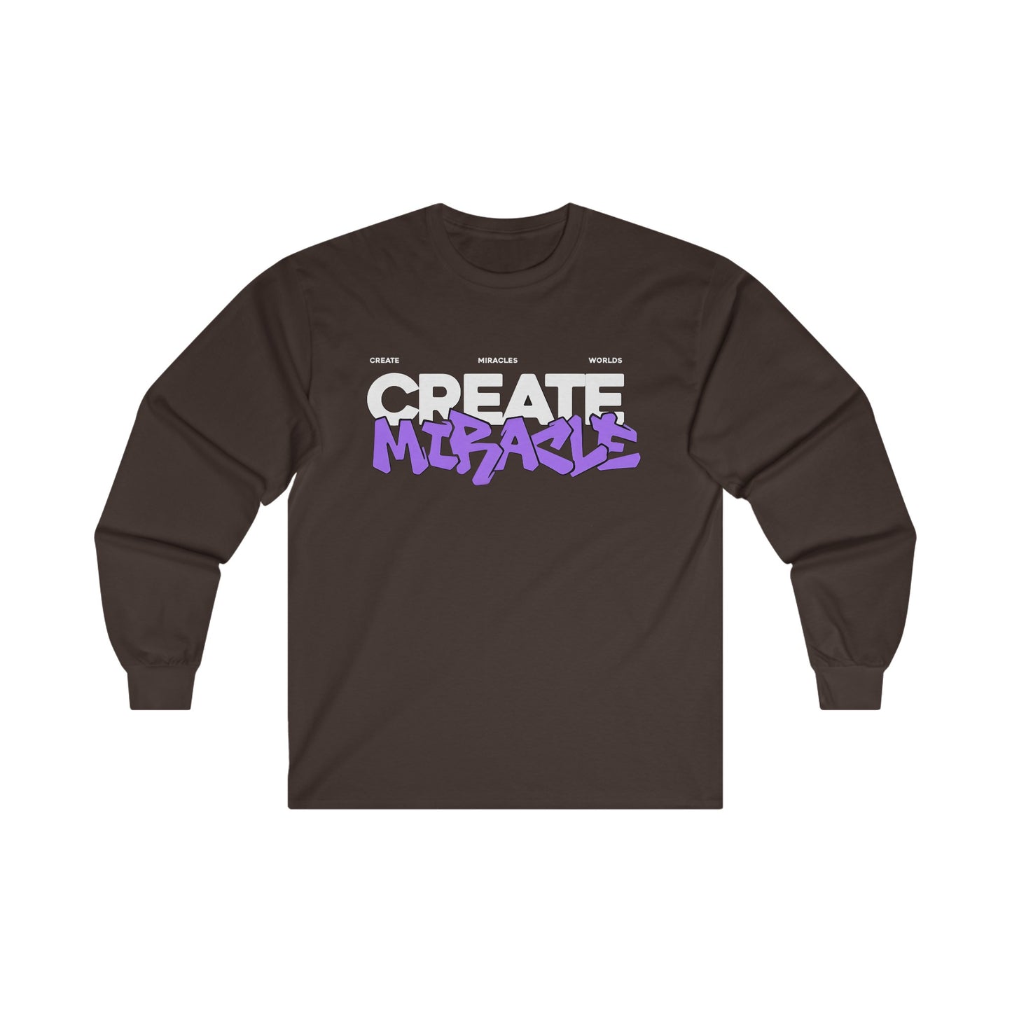 CREATE MIRACLES Long Sleeve Tee - BENJAMINS M / Dark Chocolate