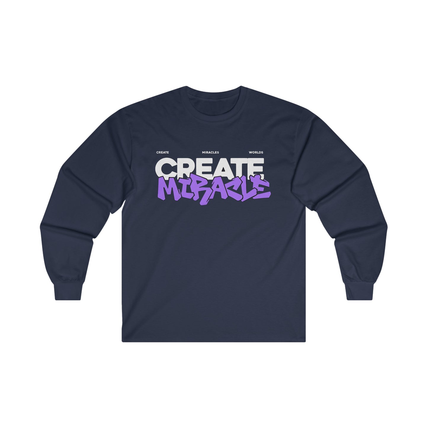 CREATE MIRACLES Long Sleeve Tee - BENJAMINS S / Navy