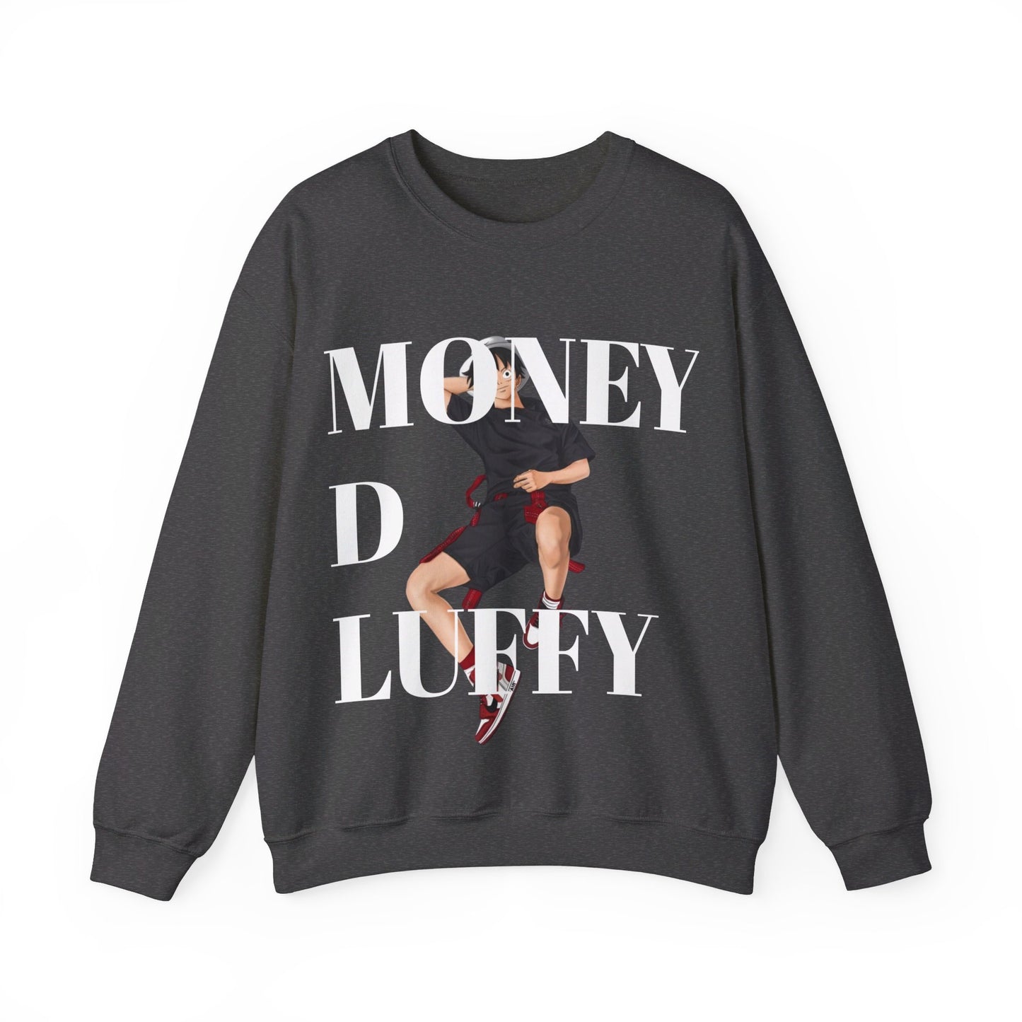 Monkey D Luffy Unisex Sweatshirt - BENJAMINS S / Dark Heather