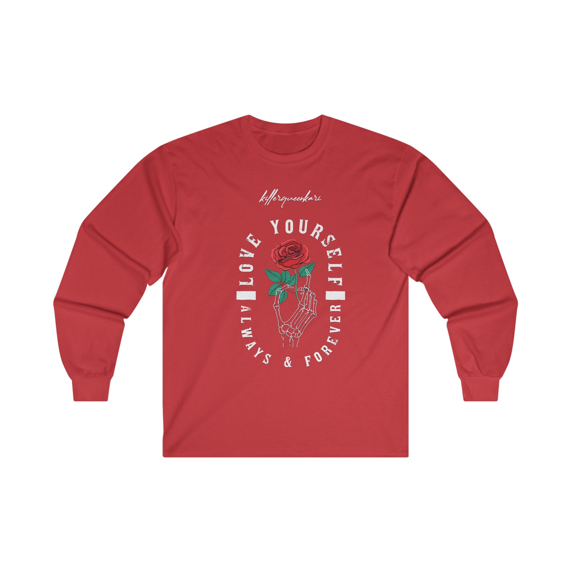 LOVE YOURSELF Long Sleeve Tee - BENJAMINS S / Red