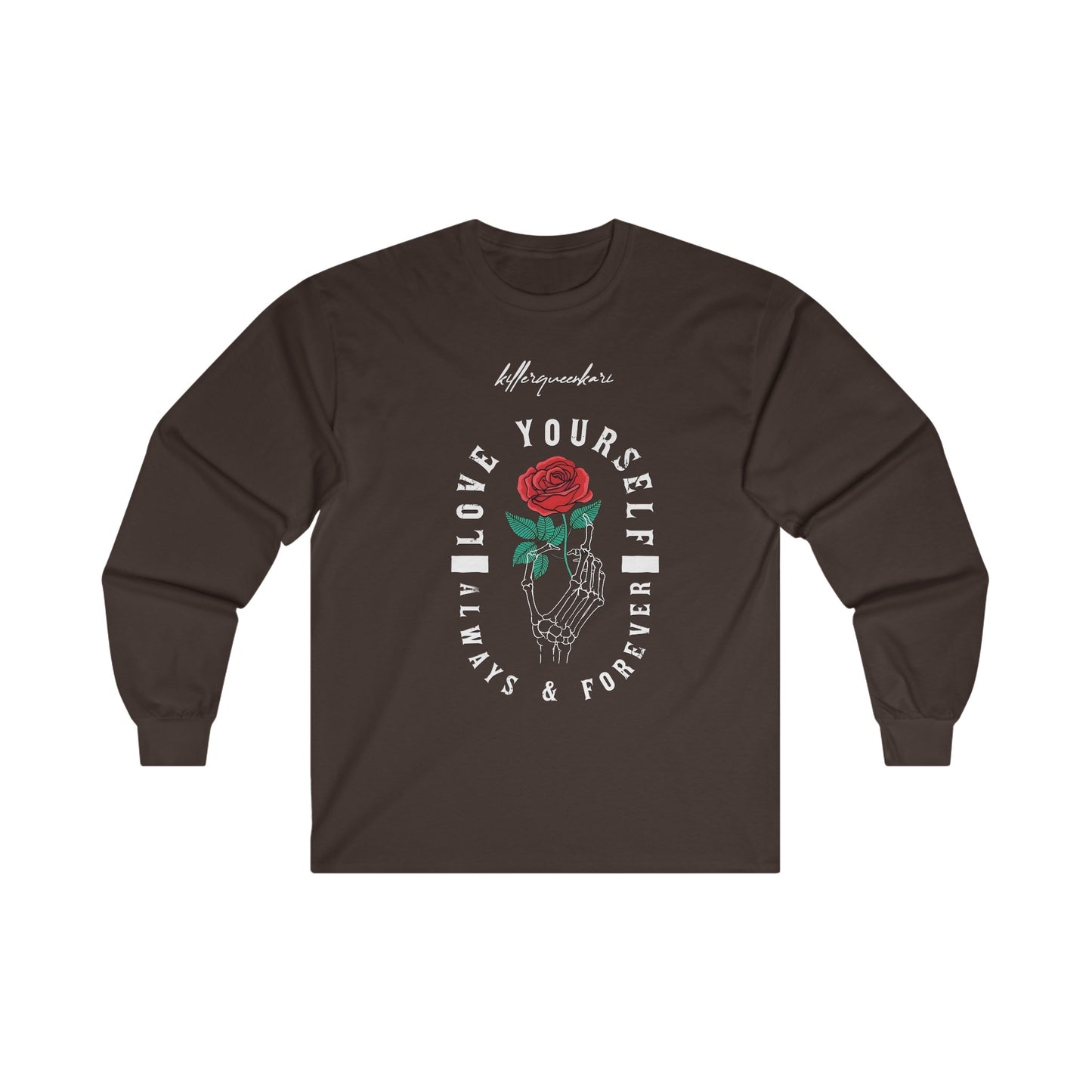 LOVE YOURSELF Long Sleeve Tee - BENJAMINS M / Dark Chocolate