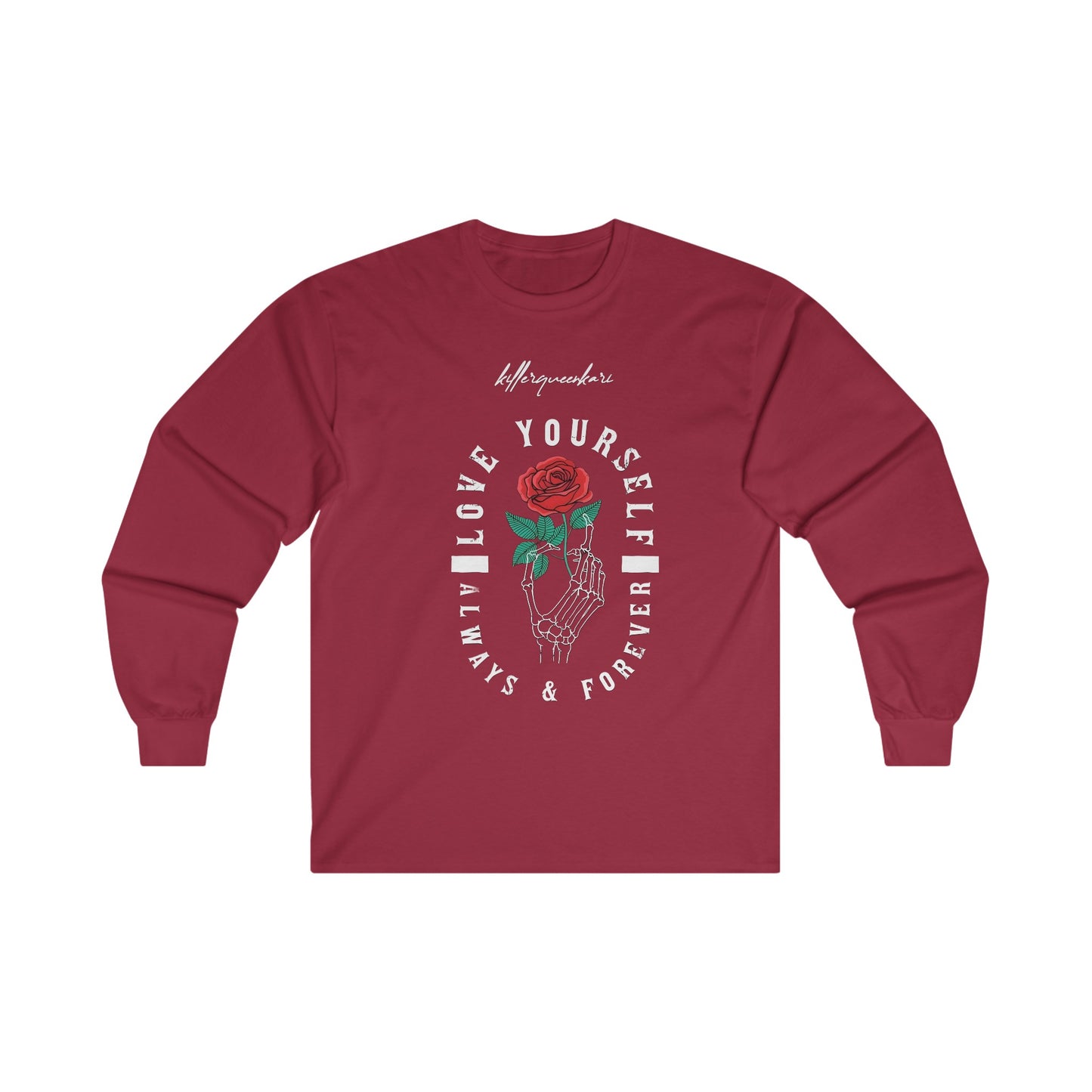 LOVE YOURSELF Long Sleeve Tee - BENJAMINS M / Cardinal Red