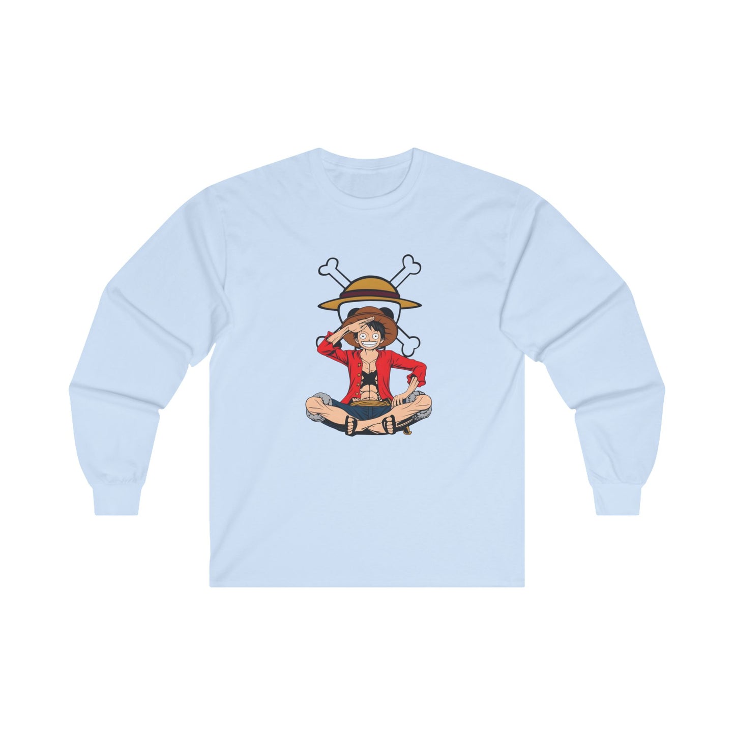 One piece luffy Long Sleeve T Shirt - BENJAMINS S / Light Blue