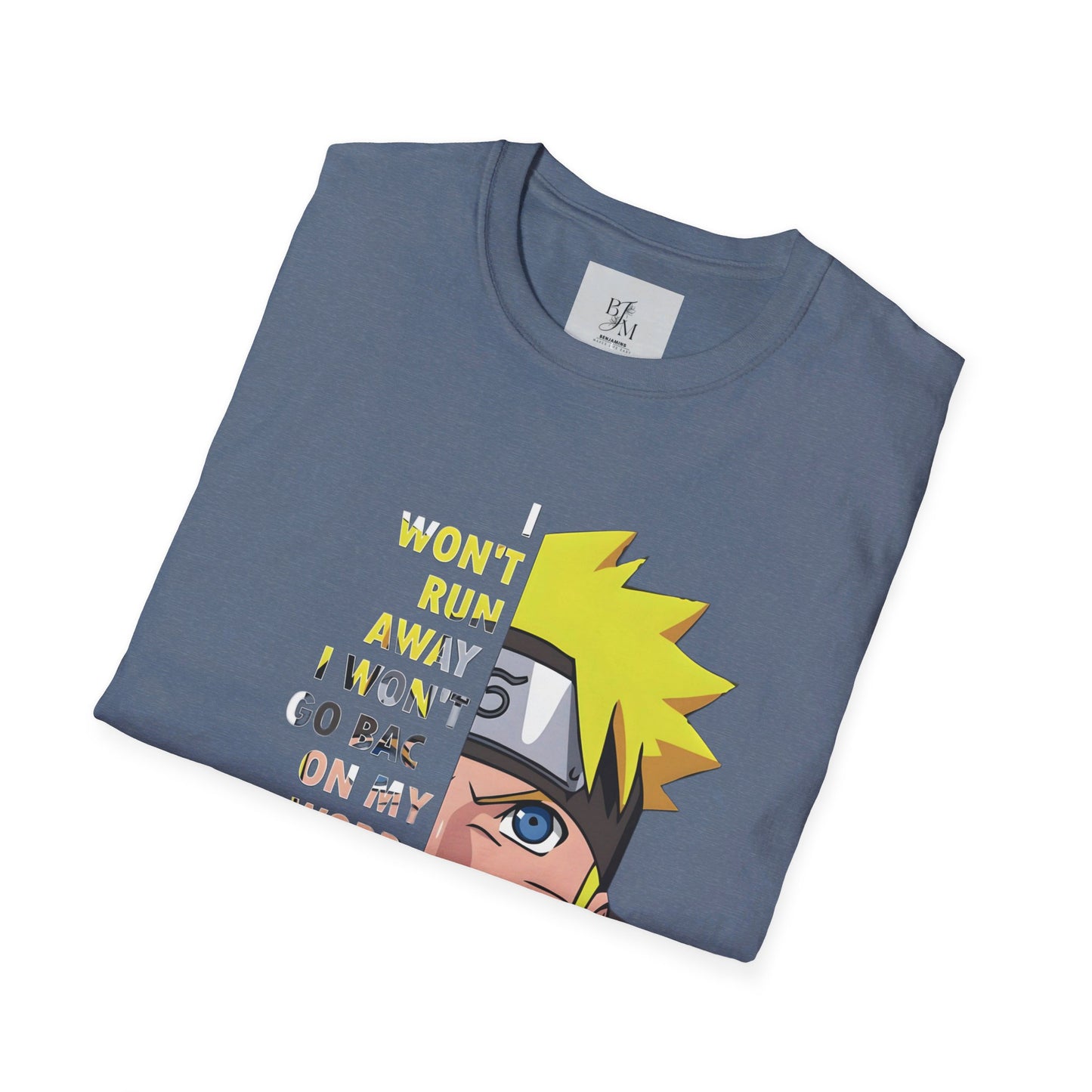 NARUTO Custom Tshirt - BENJAMINS Heather Indigo / S