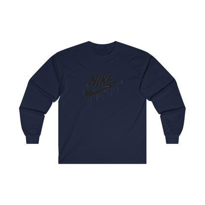 Custom Nike Long Sleeve T Shirt - BENJAMINS S / Navy