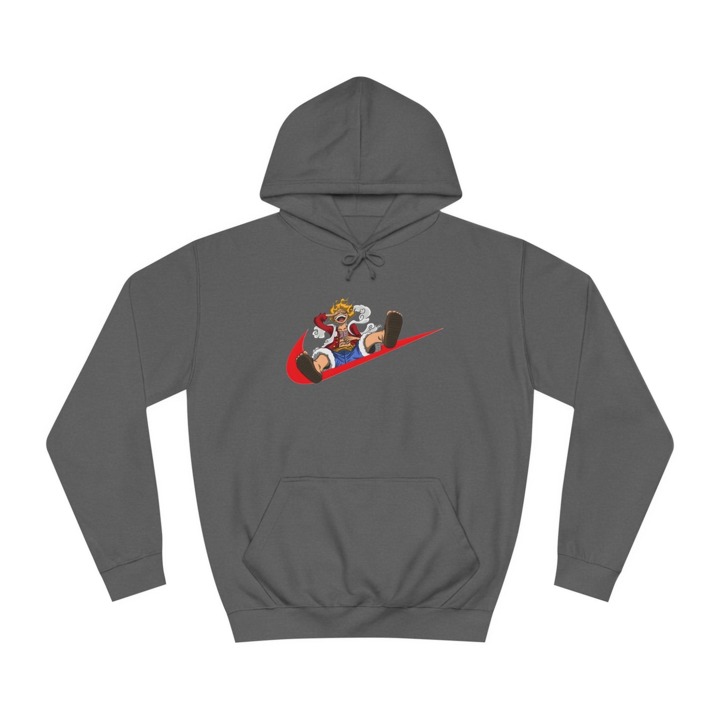 Custom Hoodie luffy nike edition - BENJAMINS Charcoal / XS