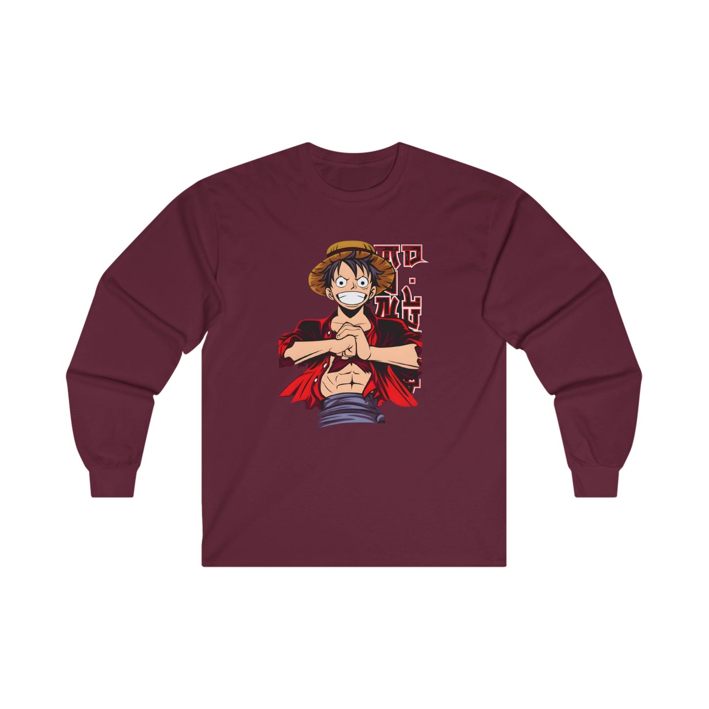 Monkey d luffy Long Sleeve T Shirt - BENJAMINS S / Maroon