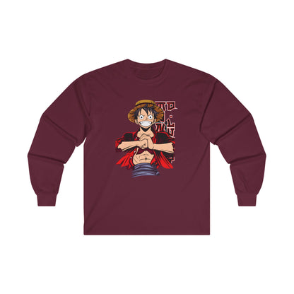 Monkey d luffy Long Sleeve T Shirt - BENJAMINS S / Maroon