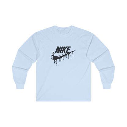 Custom Nike Long Sleeve T Shirt - BENJAMINS S / Light Blue