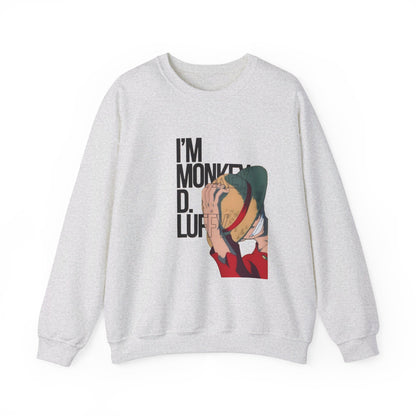 Monkey D Luffy Unisex Sweatshirt - BENJAMINS S / Ash