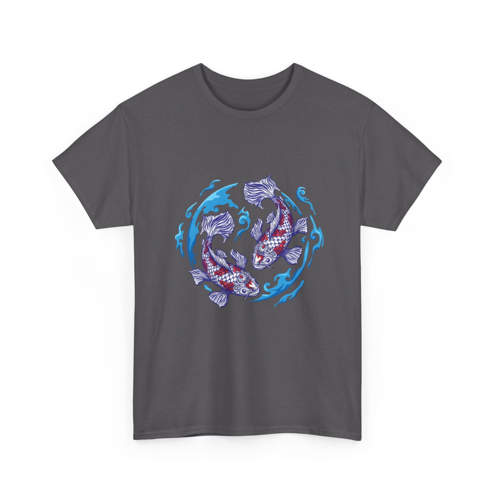 Earth fish Cotton Tee Shirt - BENJAMINS Charcoal / S