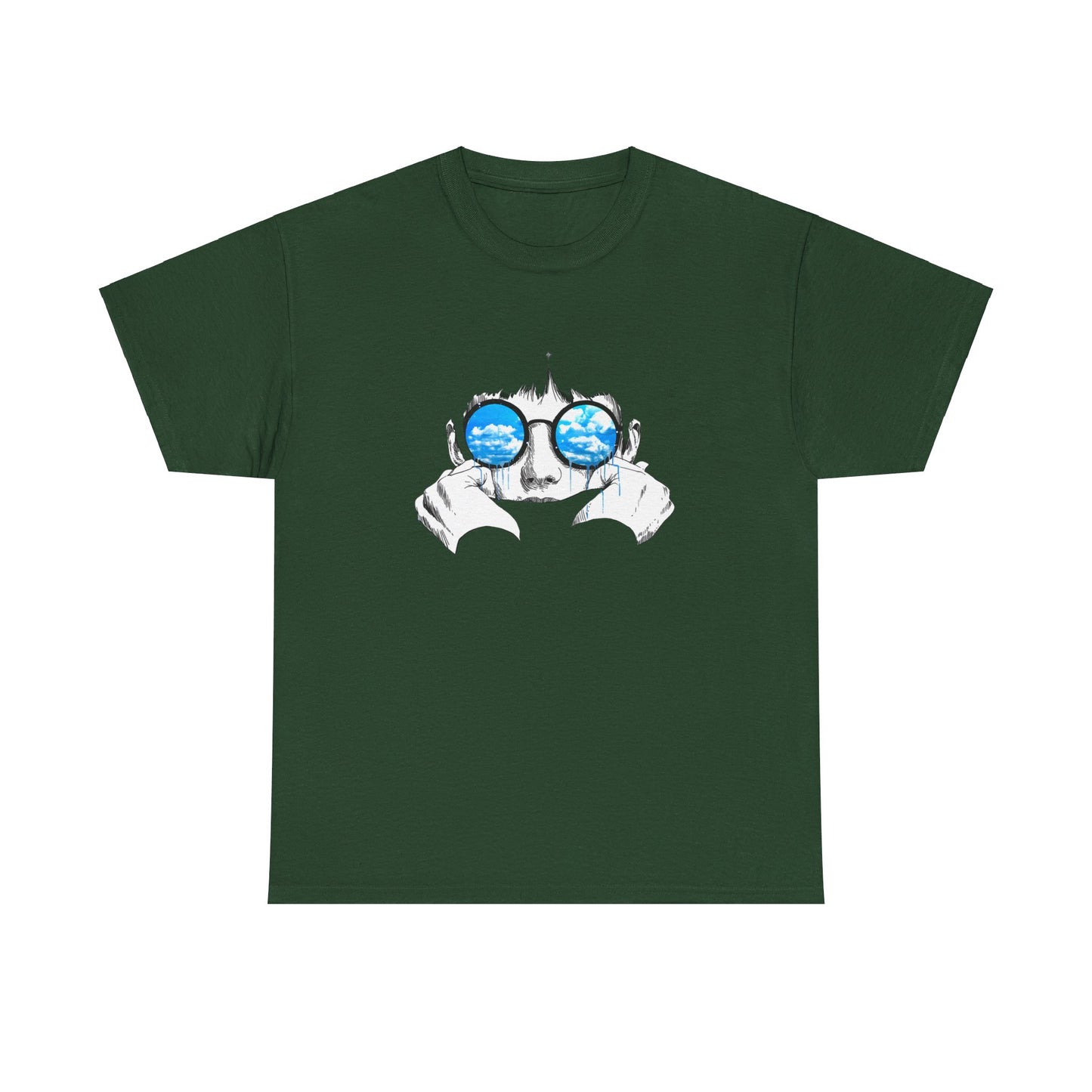 Beyond the eyes Cotton Tee Shirt - BENJAMINS Forest Green / S