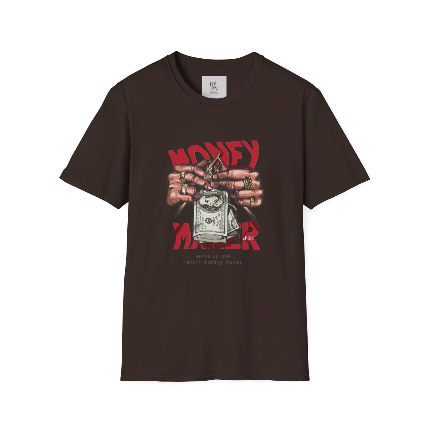 Money Custom T-Shirt - BENJAMINS Dark Chocolate / S