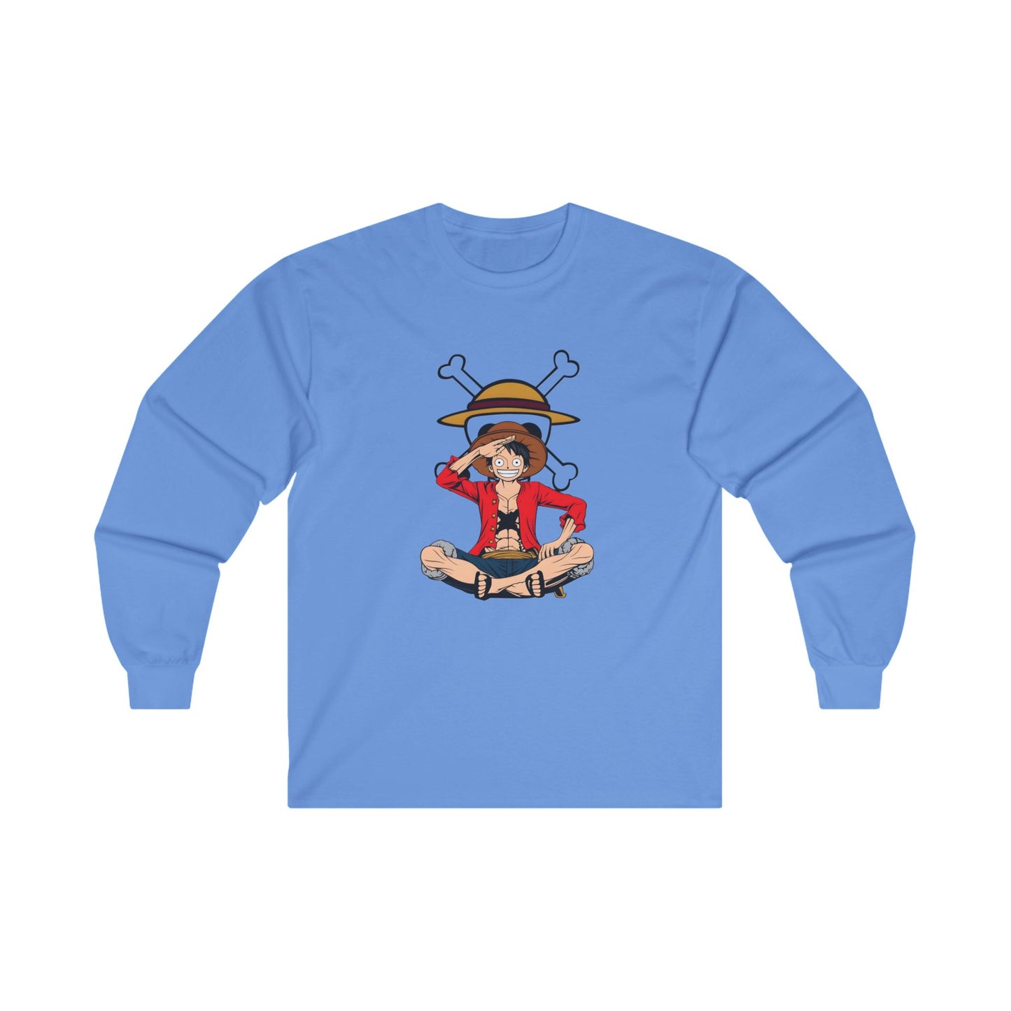 One piece luffy Long Sleeve T Shirt - BENJAMINS S / Carolina Blue