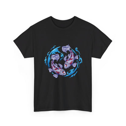 Earth fish Cotton Tee Shirt - BENJAMINS Black / S