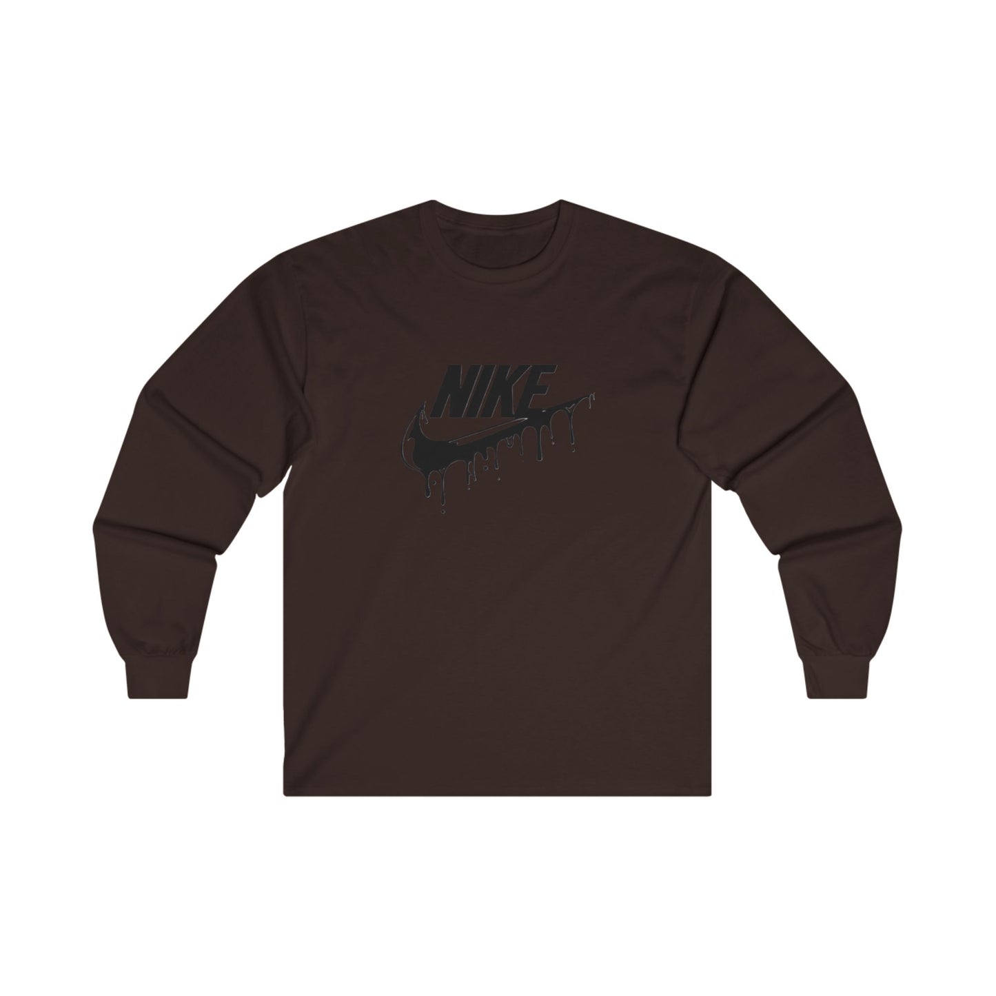 Custom Nike Long Sleeve T Shirt - BENJAMINS S / Dark Chocolate