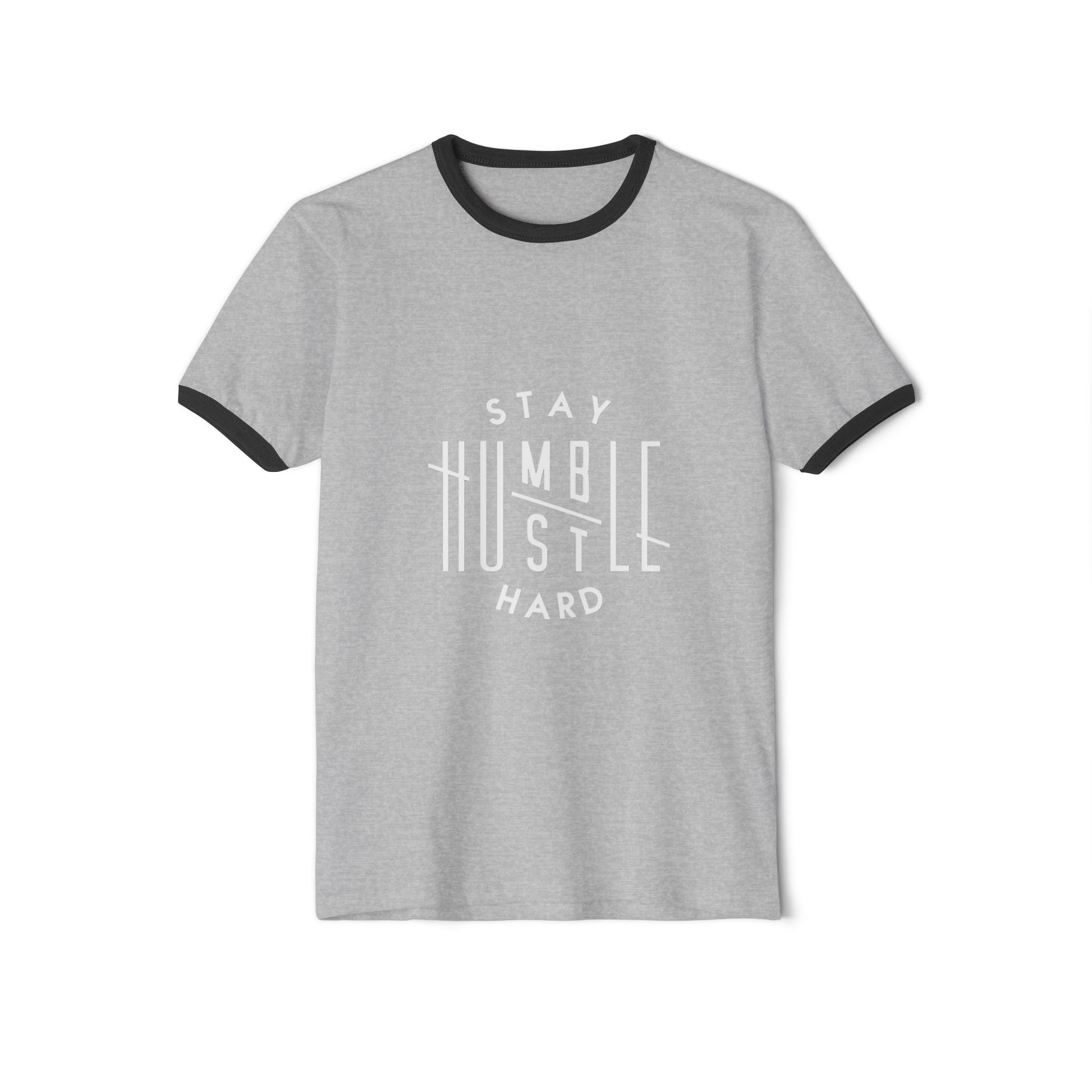 Custom T-Shirt Stay Humble Hard - BENJAMINS Heather Grey/Black / XS