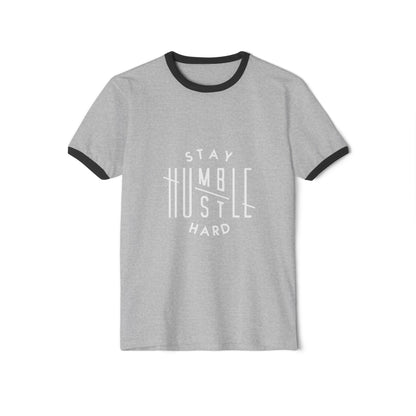 Custom T-Shirt Stay Humble Hard - BENJAMINS Heather Grey/Black / XS