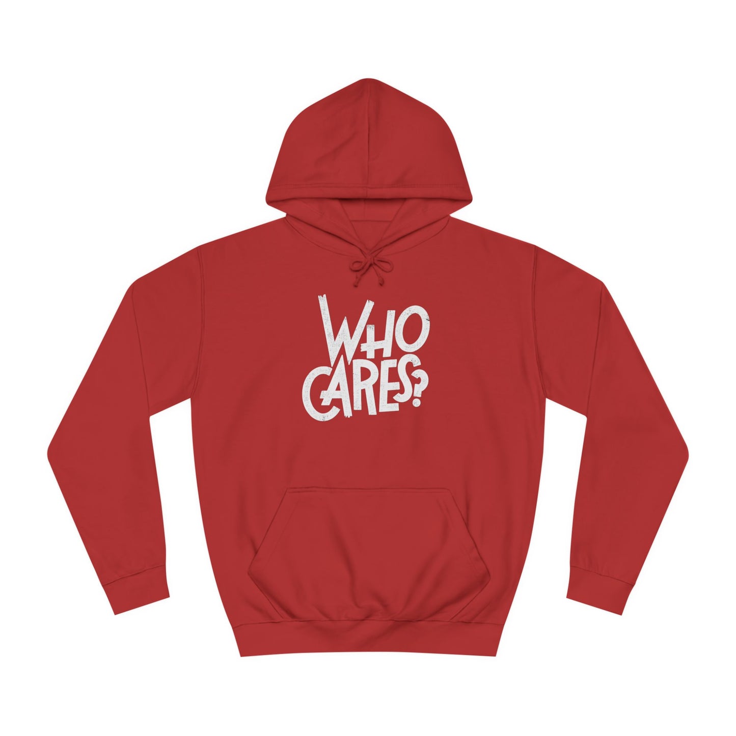 Who cares Custom Hoodie - BENJAMINS Fire Red / XS