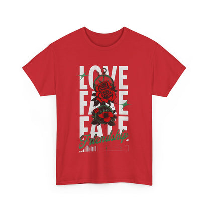 LOVE Cotton Custom T-Shirt - BENJAMINS Red / S