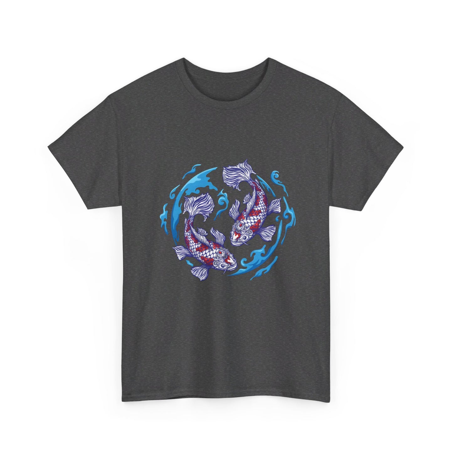 Earth fish Cotton Tee Shirt - BENJAMINS Dark Heather / S