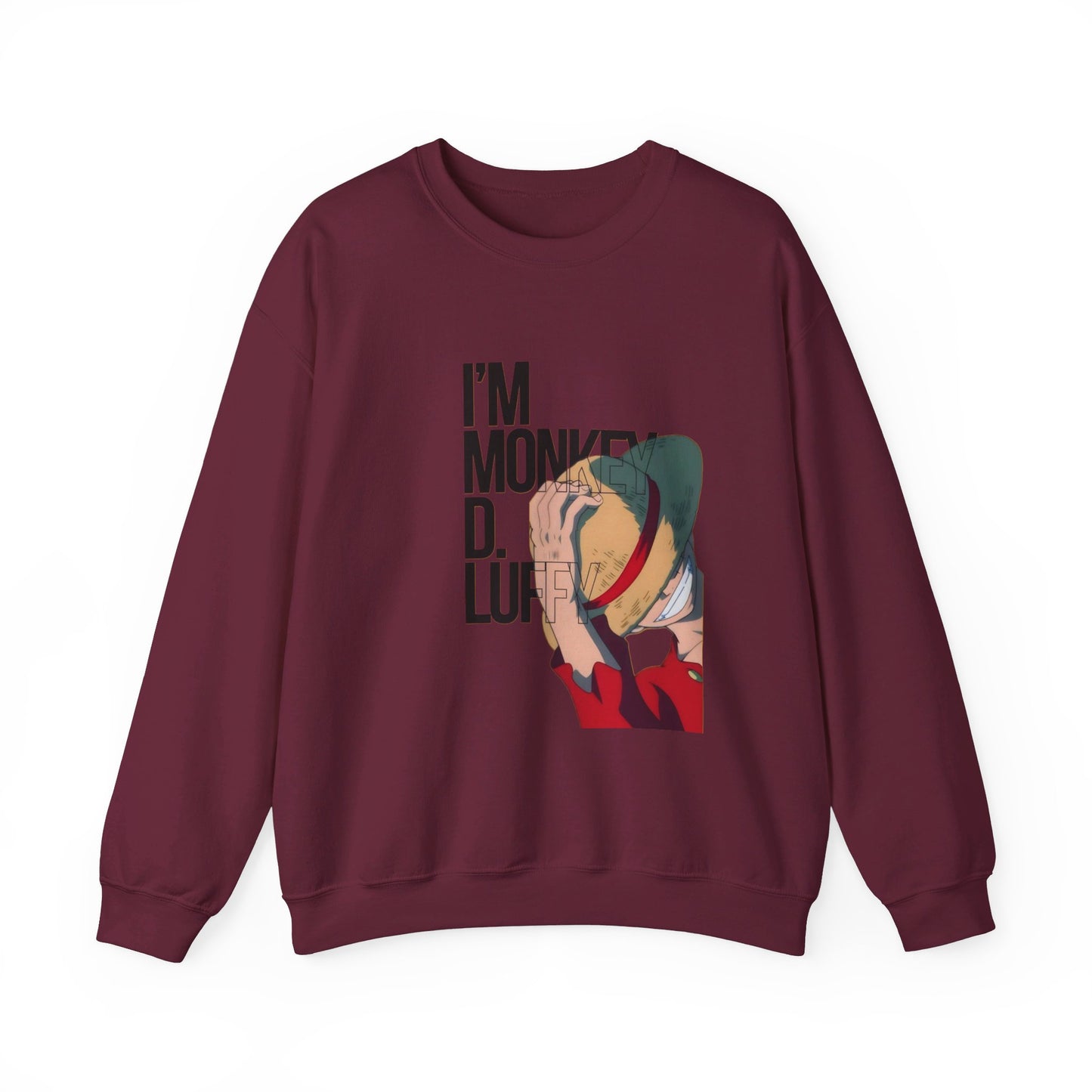 Monkey D Luffy Unisex Sweatshirt - BENJAMINS S / Maroon