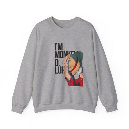 Monkey D Luffy Unisex Sweatshirt - BENJAMINS S / Sport Grey