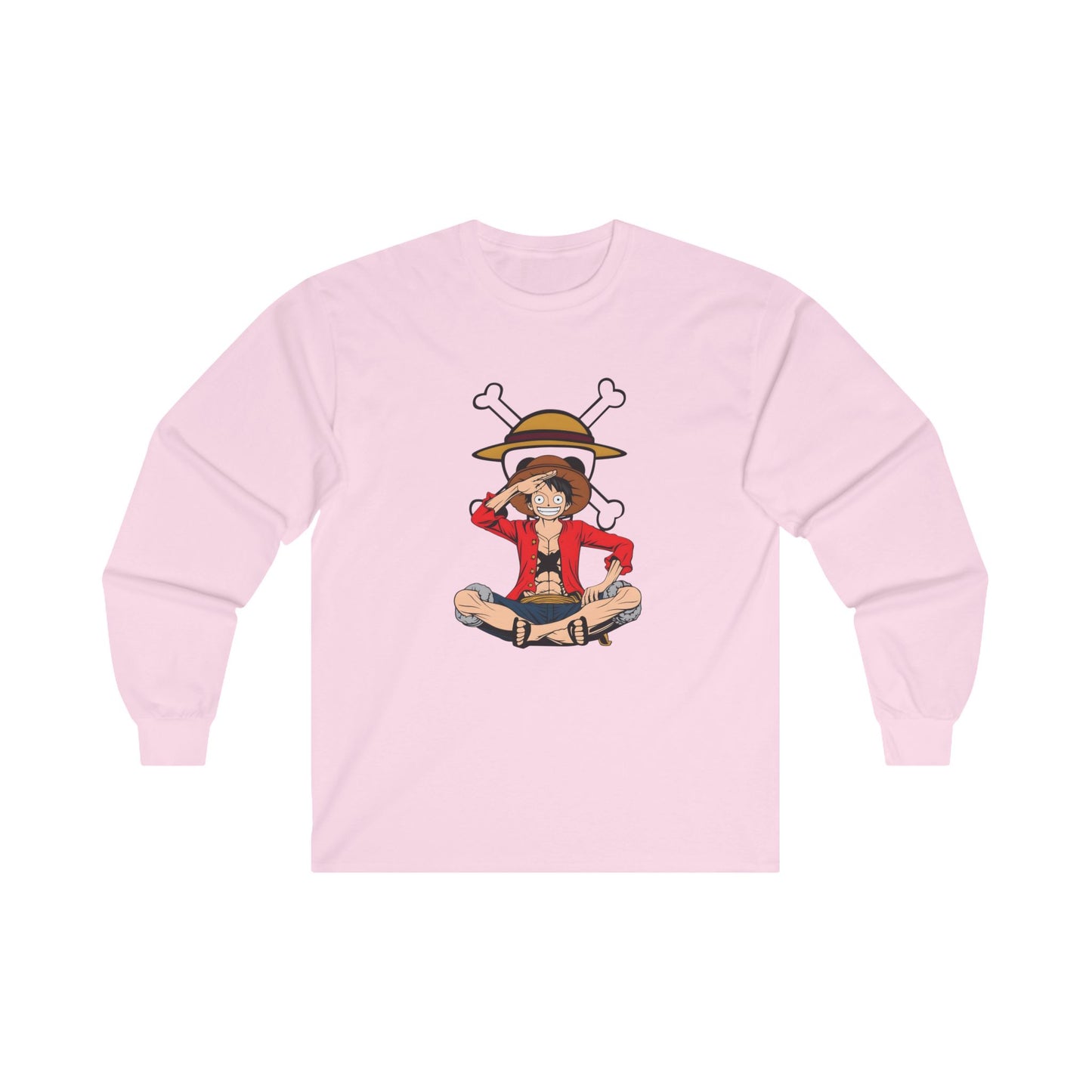 One piece luffy Long Sleeve T Shirt - BENJAMINS S / Light Pink