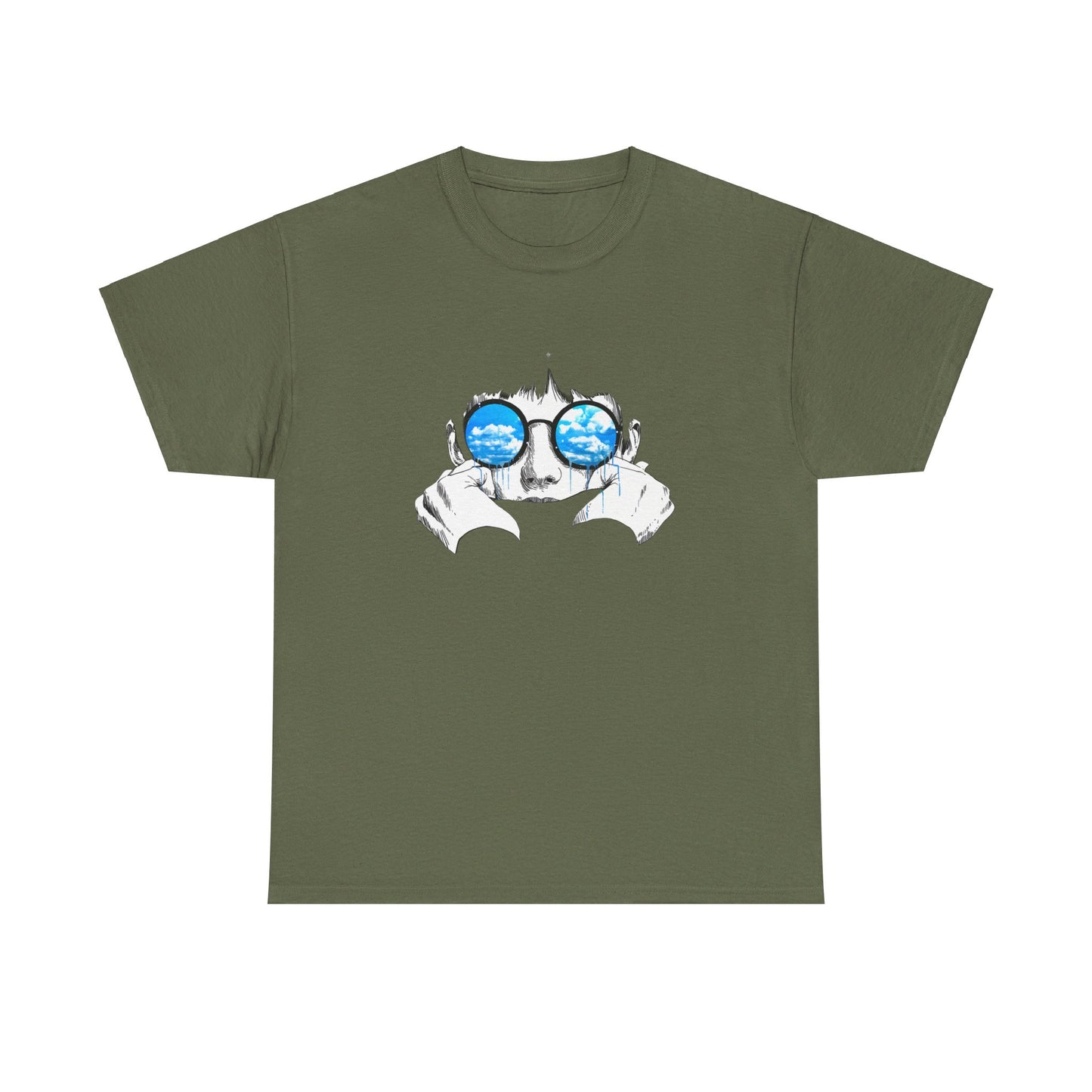 Beyond the eyes Cotton Tee Shirt - BENJAMINS Military Green / S