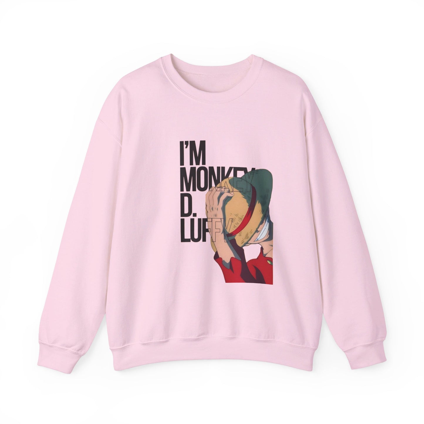 Monkey D Luffy Unisex Sweatshirt - BENJAMINS S / Light Pink