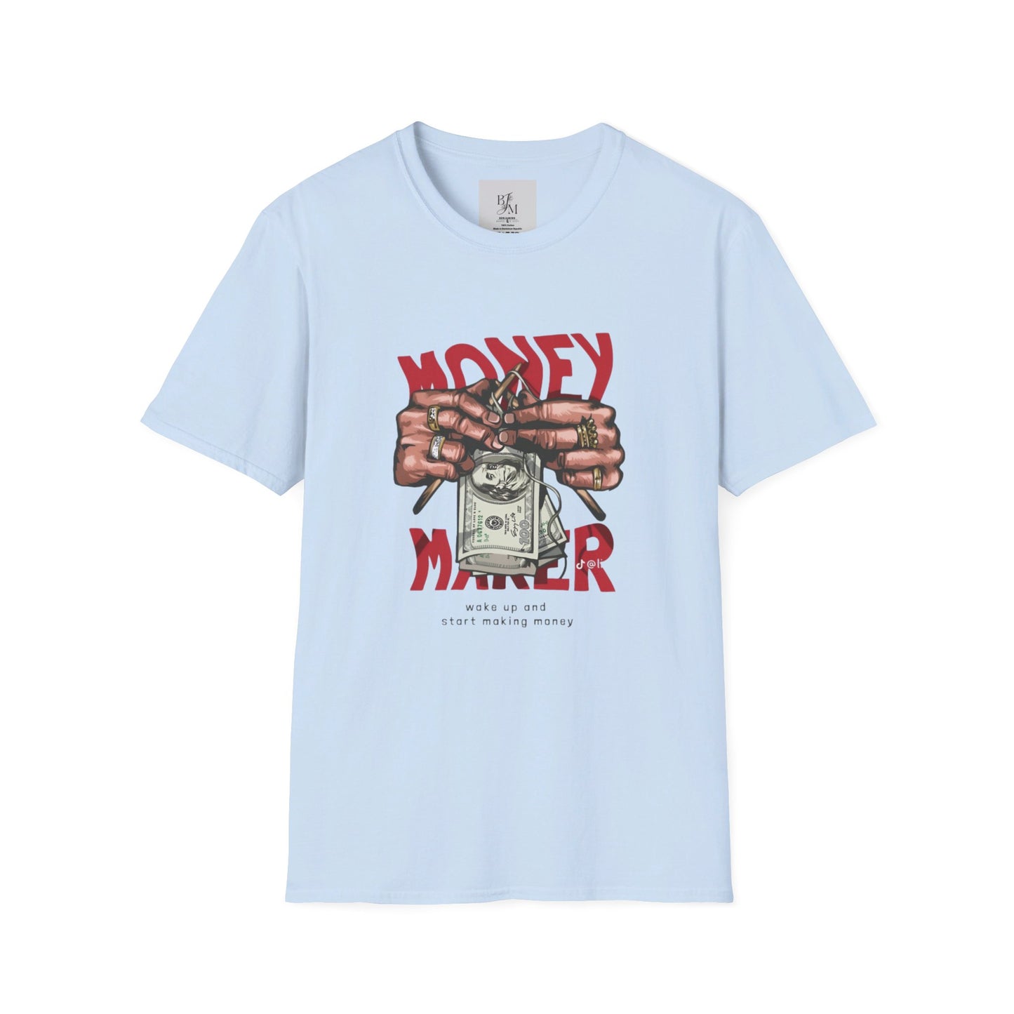 Money Custom T-Shirt - BENJAMINS Light Blue / S