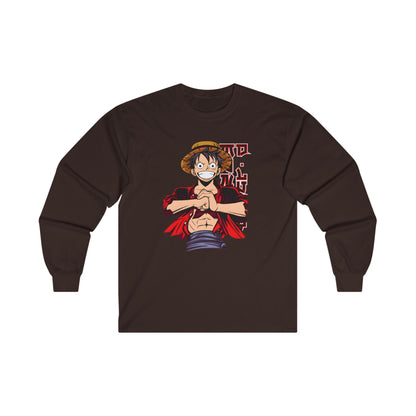 Monkey d luffy Long Sleeve T Shirt - BENJAMINS S / Dark Chocolate