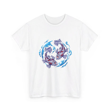 Earth fish Cotton Tee Shirt - BENJAMINS White / L