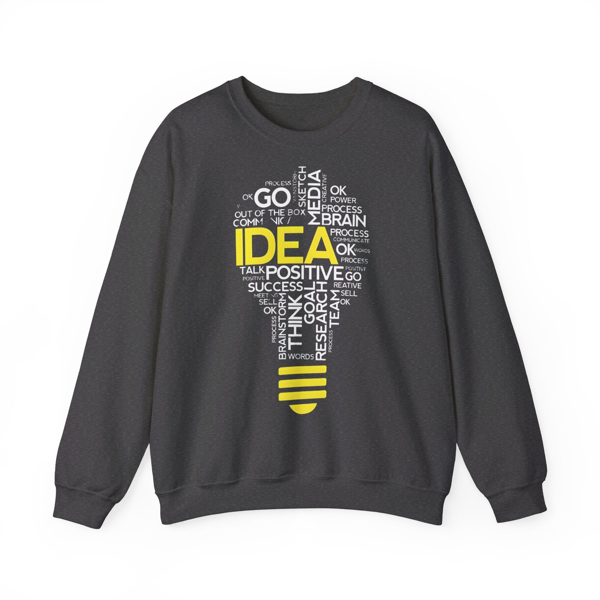 IDEA WORDART Crewneck Sweatshirt - BENJAMINS S / Dark Heather