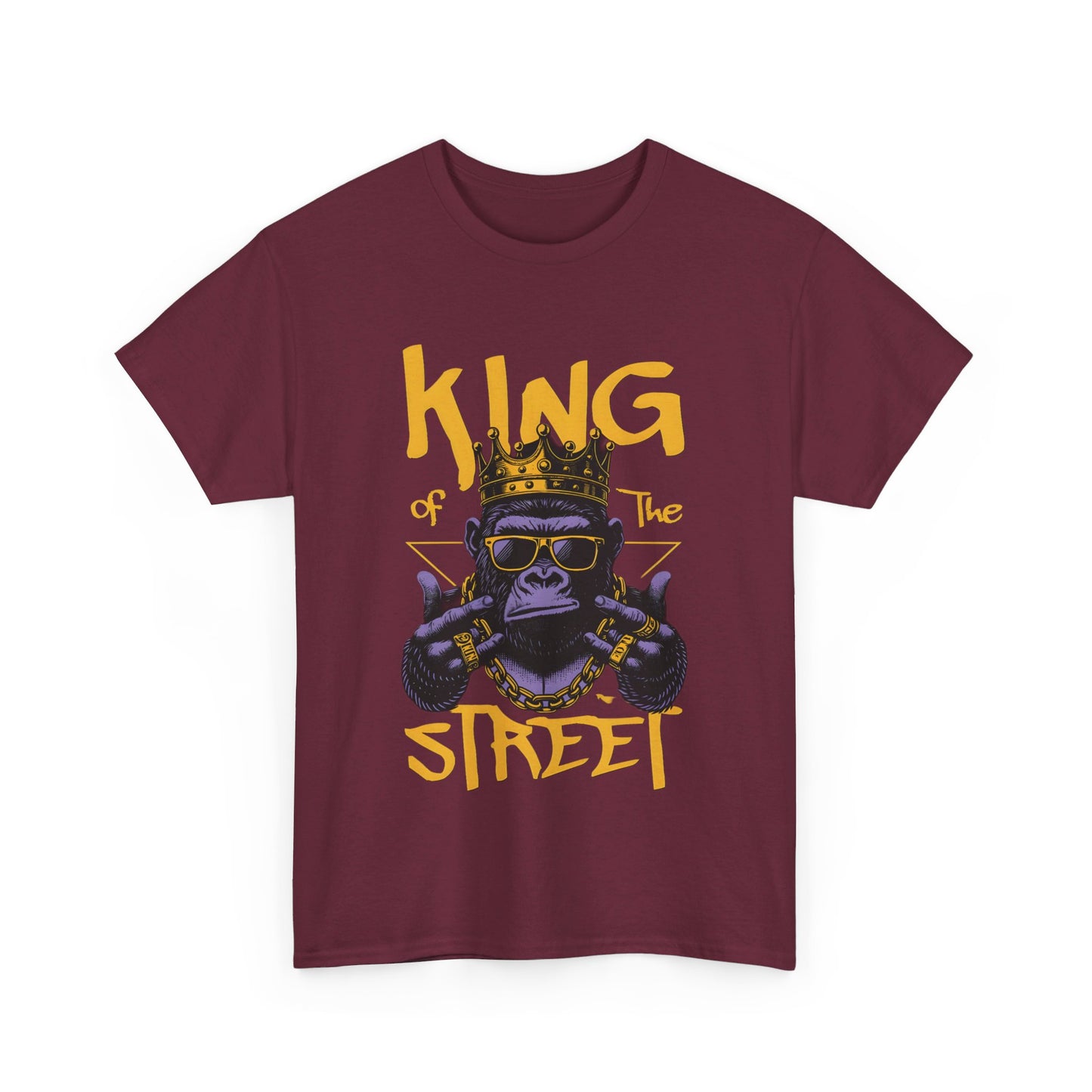 KING STREET Cotton Custom T-shirt - BENJAMINS Maroon / S