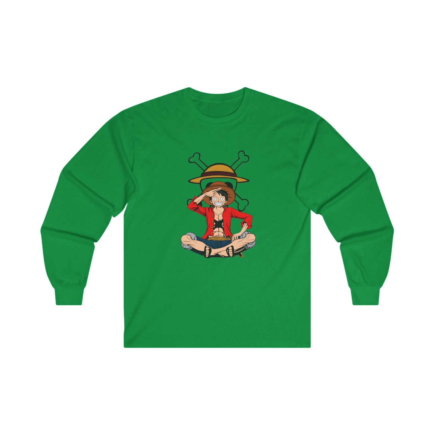 One piece luffy Long Sleeve T Shirt - BENJAMINS S / Irish Green