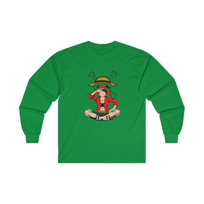 One piece luffy Long Sleeve T Shirt - BENJAMINS S / Irish Green