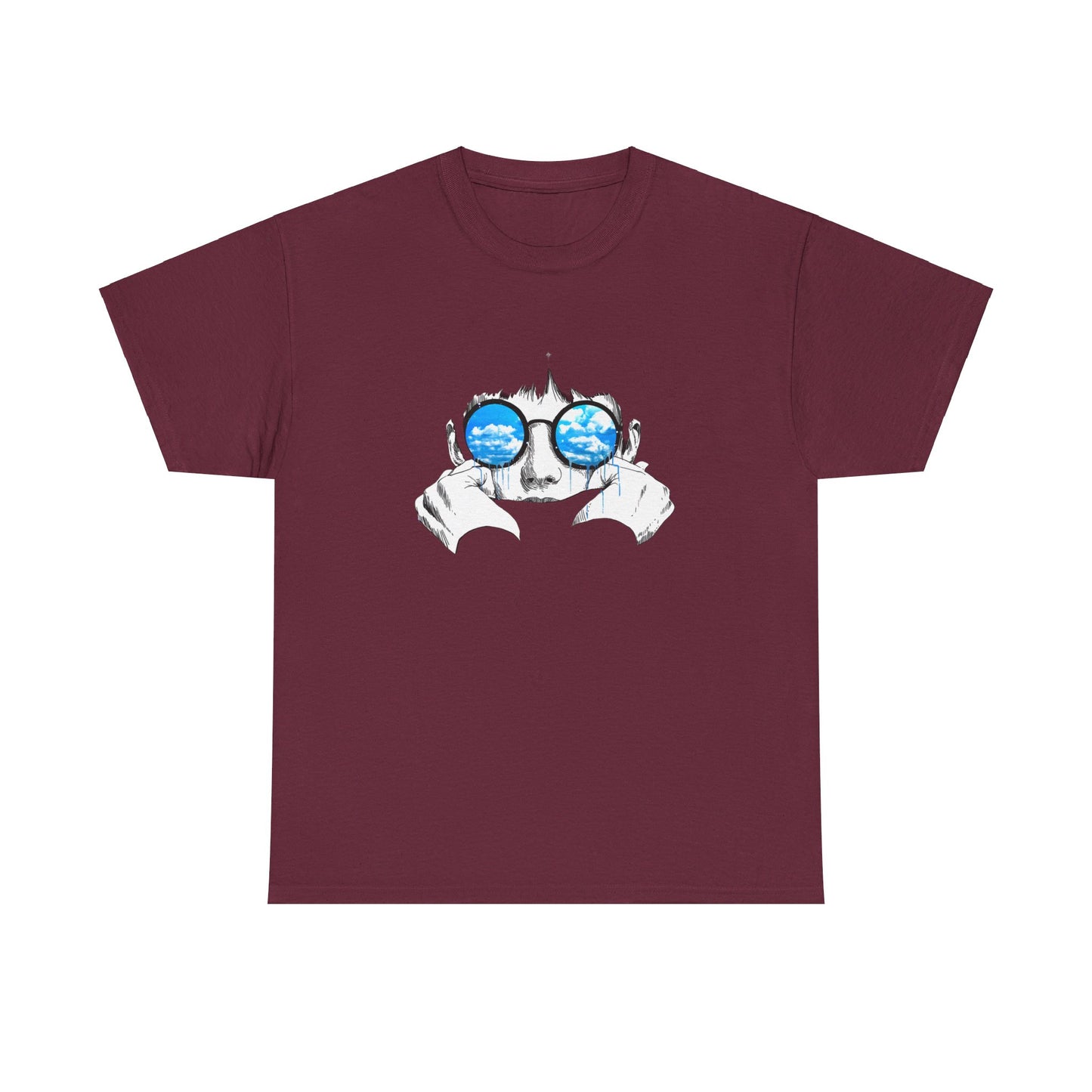 Beyond the eyes Cotton Tee Shirt - BENJAMINS Maroon / S