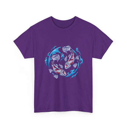 Earth fish Cotton Tee Shirt - BENJAMINS Purple / S