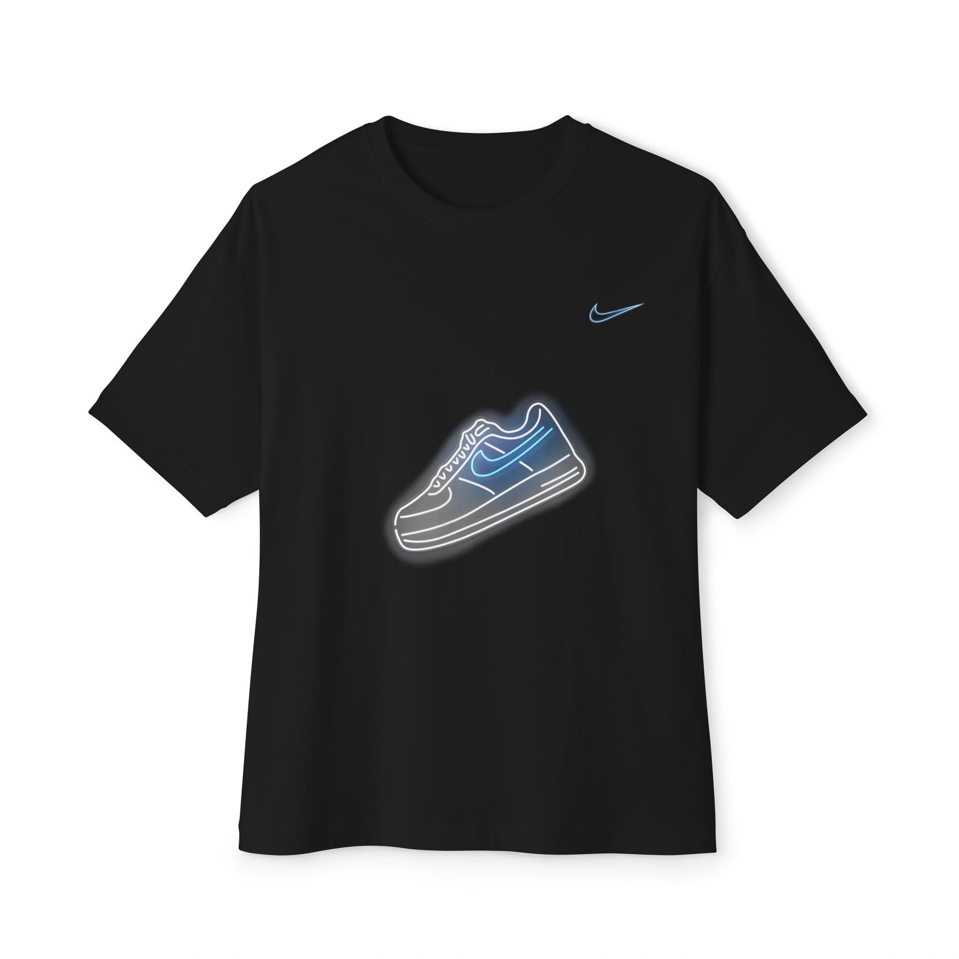 Blue Neon Nike Oversized Tshirt - BENJAMINS Black / XS