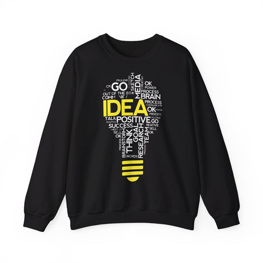 IDEA WORDART Crewneck Sweatshirt - BENJAMINS S / Black