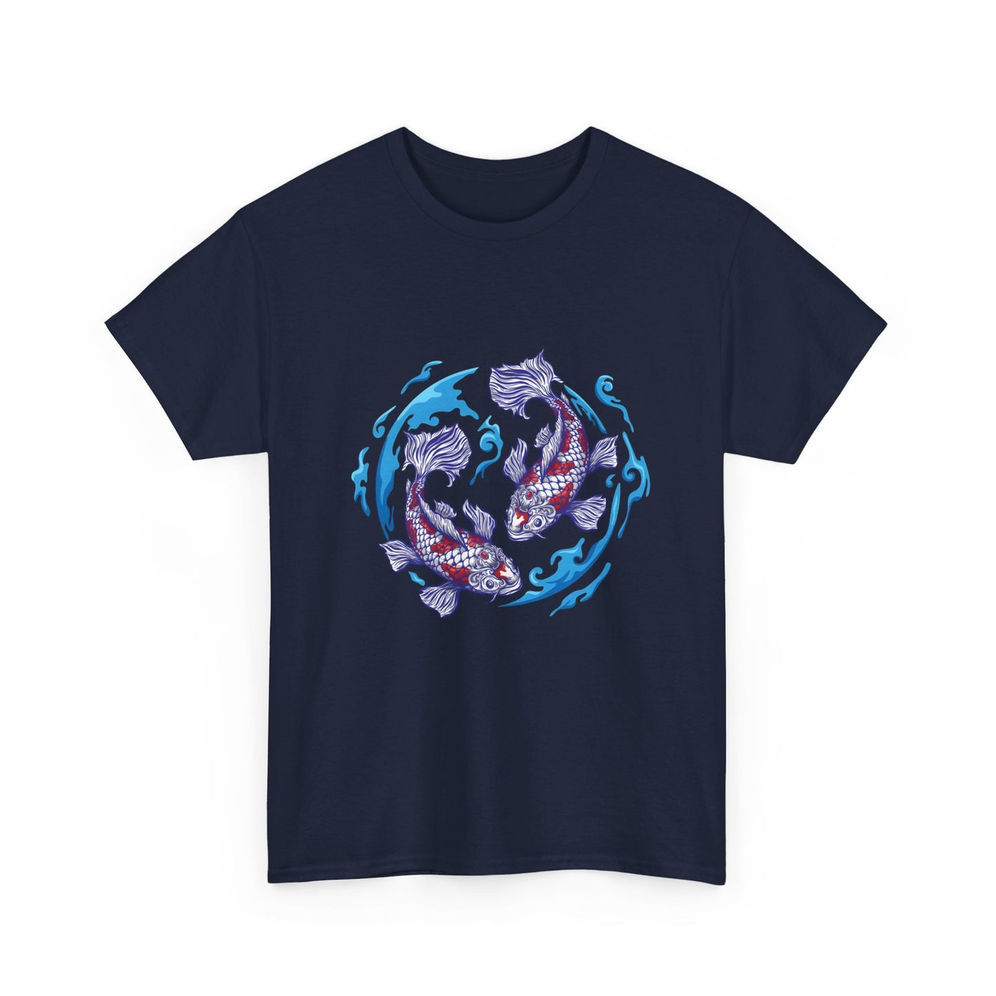 Earth fish Cotton Tee Shirt - BENJAMINS Navy / S