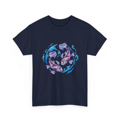 Earth fish Cotton Tee Shirt - BENJAMINS Navy / S