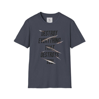 Destroy Everything That Destroy You Custom T-Shirt - BENJAMINS Heather Navy / S