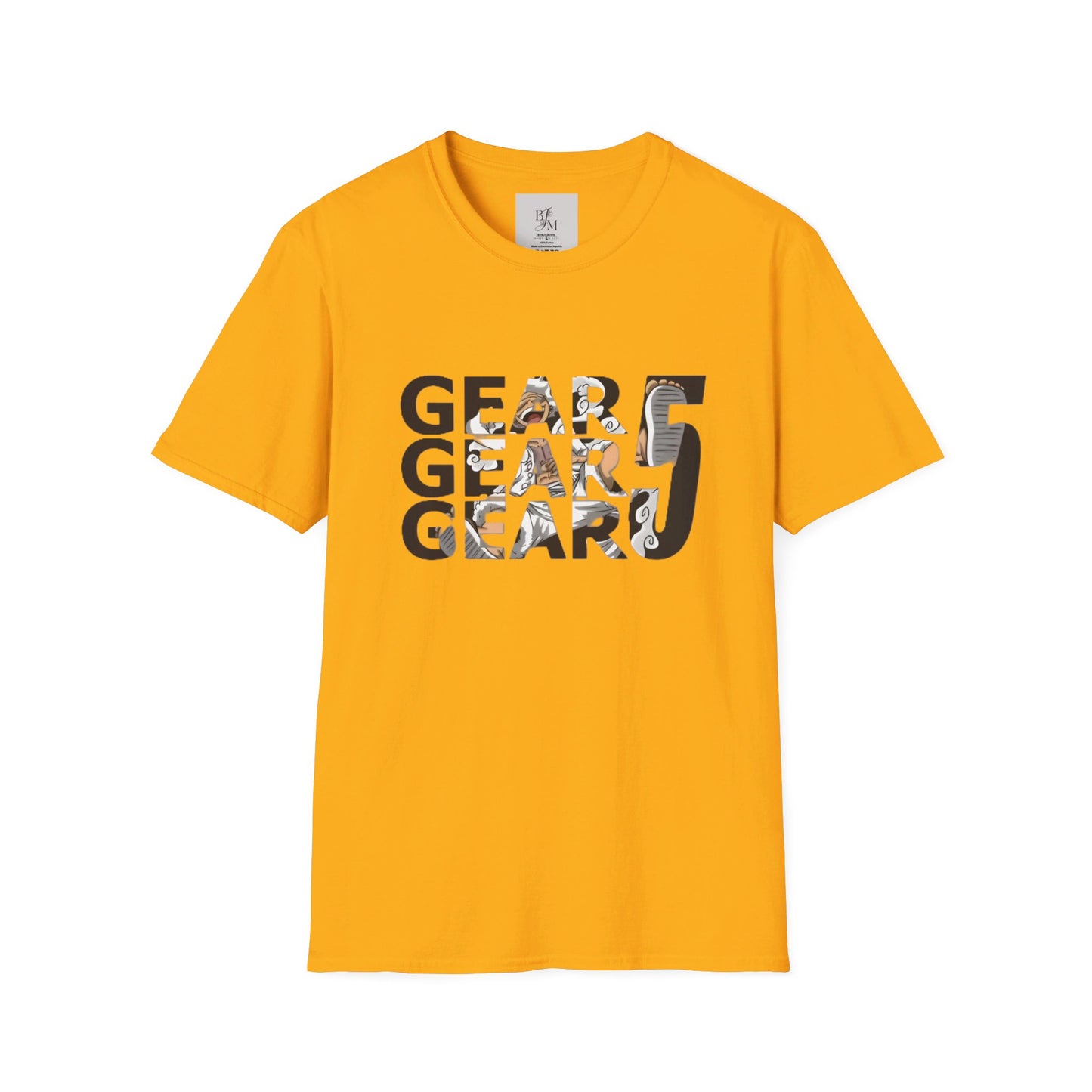 Gear 5 Luffy Custom Tshirt - BENJAMINS Gold / S