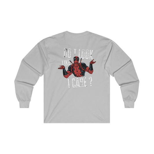 DEADPOOL PRINT Long Sleeve Tee - BENJAMINS S / Sport Grey