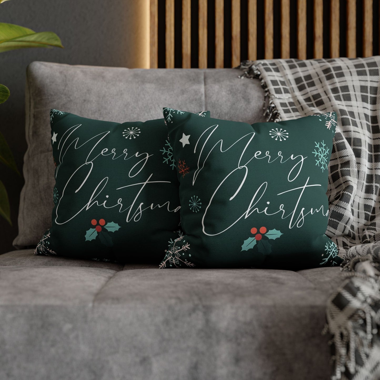 Merry Christmas Square Pillowcase