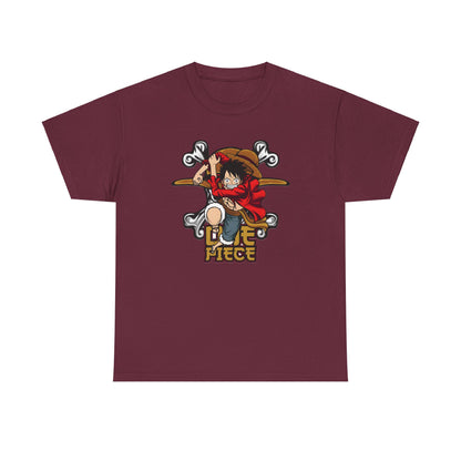 Monkey D Luffy Custom T-shirt - BENJAMINS Maroon / S