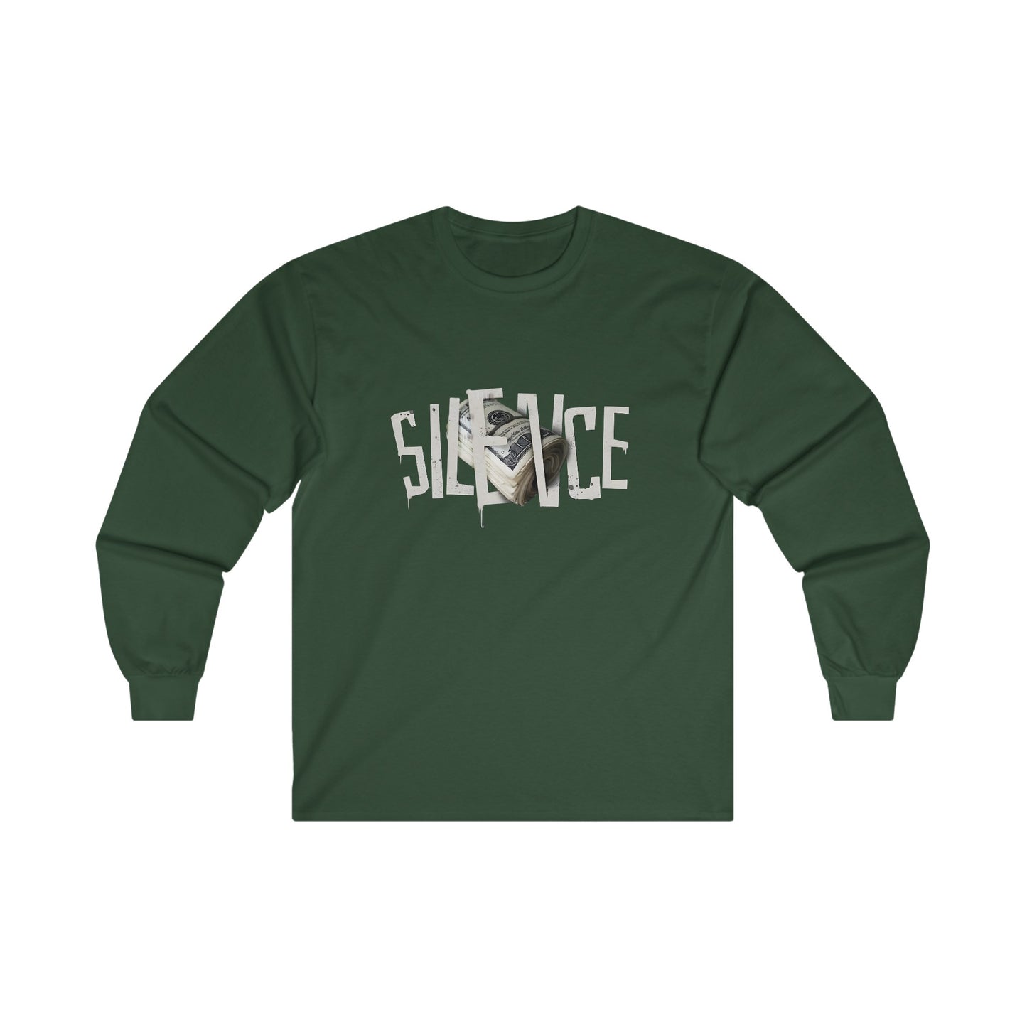 SILENCE Long Sleeve Tee - BENJAMINS S / Forest Green